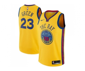 Nike Golden State Warriors #23 Draymond Green Gold NBA Swingman City Edition Jersey