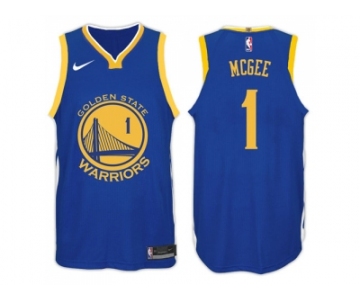 Nike NBA Golden State Warriors #1 JaVale McGee Jersey 2017-18 New Season Blue Jersey