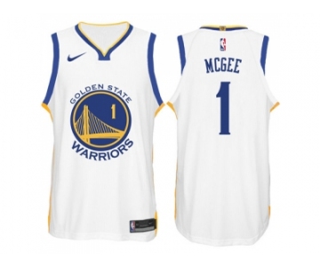 Nike NBA Golden State Warriors #1 JaVale McGee Jersey 2017-18 New Season White Jersey