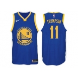 Nike NBA Golden State Warriors #11 Klay Thompson Jersey 2017-18 New Season Blue Jersey