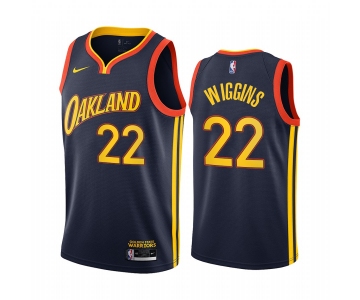 Nike Warriors #22 Andrew Wiggins Navy NBA Swingman 2020-21 City Edition Jersey