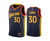 Nike Warriors #30 Stephen Curry Navy NBA Swingman 2020-21 City Edition Jersey