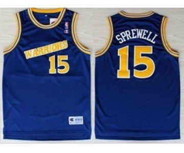 nba golden state warriors #15 sprewell blue[revolution 30 swingman][Sprewell]