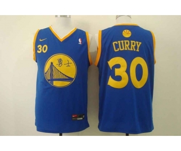 nba golden state warriors #30 curry blue[Nike Logo]