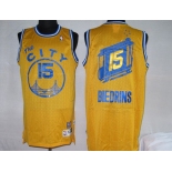 nba golden state warrlors 15# andris biedrins yellow(Fans Edition)