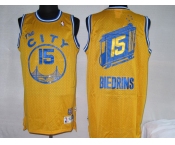 nba golden state warrlors 15# andris biedrins yellow(Fans Edition)