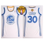 NBA Women Warriors #30 Stephen Curry White The Finals Patch Dress Stitched Jerseys