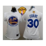 NBA Women Warriors #30 Stephen Curry White The Finals Patch Fashion Stitched Jerseys