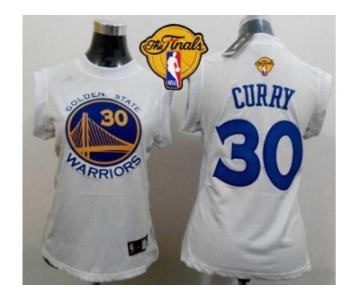 NBA Women Warriors #30 Stephen Curry White The Finals Patch Fashion Stitched Jerseys