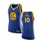 Women Golden State Warriors #10 Jacob Evans Swingman Royal Blue Basketball 2019 Basketball Finals Bound Jersey - Icon Edition