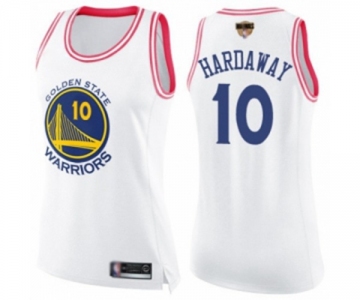 Women Golden State Warriors #10 Tim Hardaway Swingman White Pink Fashion 2019 Basketball Finals Bound Basketball Jersey