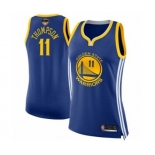 Women Golden State Warriors #11 Klay Thompson Authentic Royal Blue 2019 Basketball Finals Bound Basketball Jersey - Icon Edition