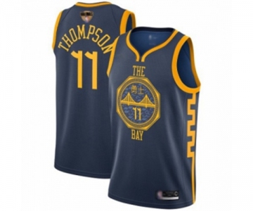 Women Golden State Warriors #11 Klay Thompson Swingman Navy Blue Basketball 2019 Basketball Finals Bound Jersey - City Edition