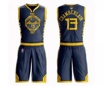 Women Golden State Warriors #13 Wilt Chamberlain Swingman Navy Blue Basketball Suit 2019 Basketball Finals Bound Jersey - City Edition