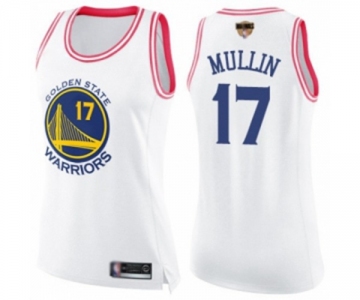 Women Golden State Warriors #17 Chris Mullin Swingman White Pink Fashion 2019 Basketball Finals Bound Basketball Jersey