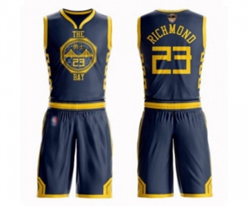 Women Golden State Warriors #23 Mitch Richmond Swingman Navy Blue Basketball Suit 2019 Basketball Finals Bound Jersey - City Edition