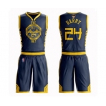 Women Golden State Warriors #24 Rick Barry Swingman Navy Blue Basketball Suit 2019 Basketball Finals Bound Jersey - City Edition