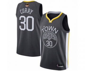 Women Golden State Warriors #30 Stephen Curry Swingman Black 2019 Basketball Finals Bound Basketball Jersey - Statement Edition