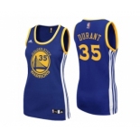 Women Golden State Warriors #35 Kevin Durant Road Blue Jersey