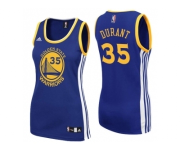 Women Golden State Warriors #35 Kevin Durant Road Blue Jersey