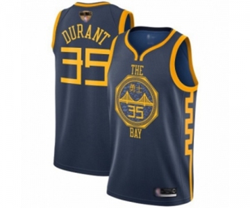 Women Golden State Warriors #35 Kevin Durant Swingman Navy Blue Basketball 2019 Basketball Finals Bound Jersey - City Edition