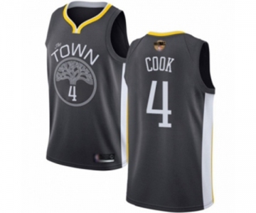 Women Golden State Warriors #4 Quinn Cook Swingman Black Basketball 2019 Basketball Finals Bound Jersey - Statement Edition