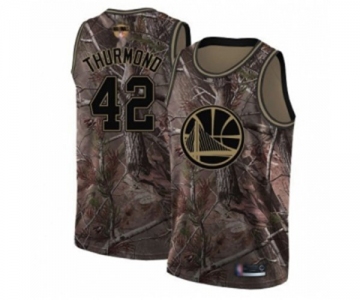 Women Golden State Warriors #42 Nate Thurmond Swingman Camo Realtree Collection Basketball 2019 Basketball Finals Bound Jersey