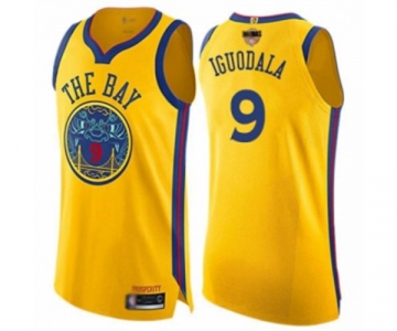 Women Golden State Warriors #9 Andre Iguodala Swingman Gold 2019 Basketball Finals Bound Basketball Jersey - City Edition