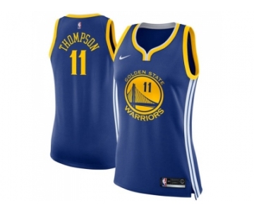 Women Nike Golden State Warriors #11 Klay Thompson Blue NBA Swingman Icon Edition Jersey