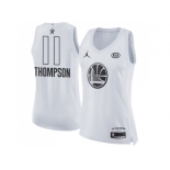 Women Nike Golden State Warriors #11 Klay Thompson White NBA Jordan Swingman 2018 All-Star Game Jersey