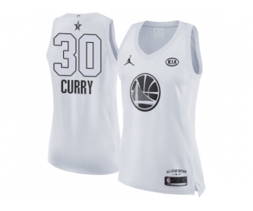 Women Nike Golden State Warriors #30 Stephen Curry White NBA Jordan Swingman 2018 All-Star Game Jersey