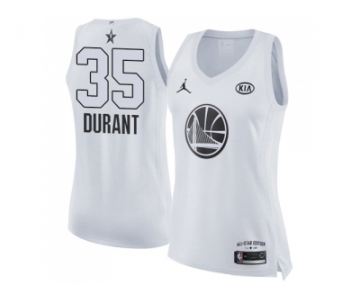 Women Nike Golden State Warriors #35 Kevin Durant White NBA Jordan Swingman 2018 All-Star Game Jersey