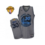 Women's Adidas Golden State Warriors #30 Stephen Curry Swingman Grey Static Fashion 2017 The Finals Patch NBA Jersey