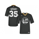 Women's Adidas Golden State Warriors #35 Kevin Durant Swingman Black Alternate NBA Jersey