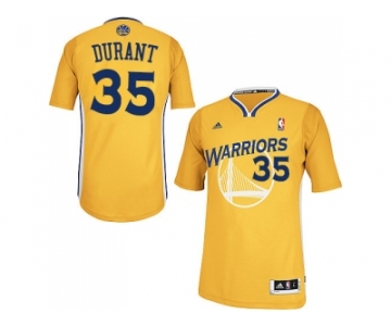 Women's Adidas Golden State Warriors #35 Kevin Durant Swingman Gold Alternate NBA Jersey