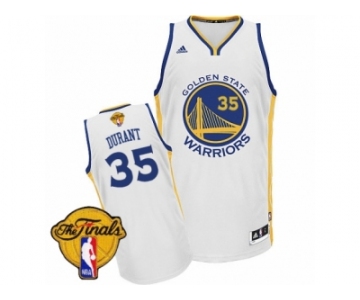 Women's Adidas Golden State Warriors #35 Kevin Durant Swingman White Home 2017 The Finals Patch NBA Jersey