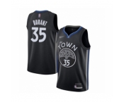 Women's Golden State Warriors #35 Kevin Durant Swingman Black Basketball Jersey 2019-20  City Edition