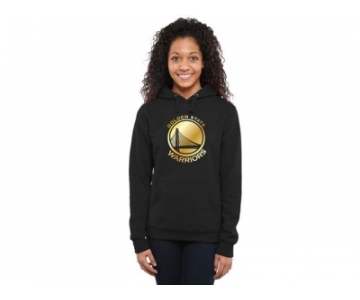 Women''s Golden State Warriors Gold Collection Pullover Hoodie Black