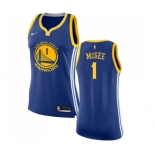 Women's Nike Golden State Warriors #1 JaVale McGee Authentic Royal Blue Road NBA Jersey - Icon Edition