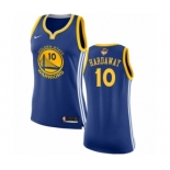 Women's Nike Golden State Warriors #10 Tim Hardaway Authentic Royal Blue Road 2018 NBA Finals Bound NBA Jersey - Icon Edition