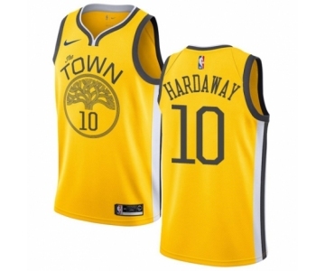 Women's Nike Golden State Warriors #10 Tim Hardaway Yellow Swingman Jersey - Earned Edition