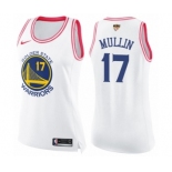 Women's Nike Golden State Warriors #17 Chris Mullin Swingman WhitePink Fashion 2018 NBA Finals Bound NBA Jersey