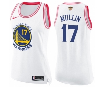 Women's Nike Golden State Warriors #17 Chris Mullin Swingman WhitePink Fashion 2018 NBA Finals Bound NBA Jersey