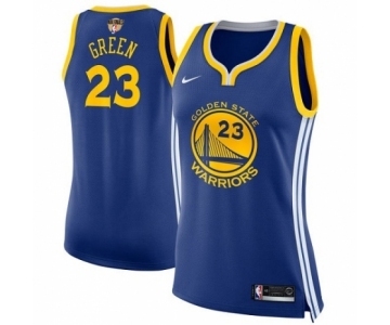 Women's Nike Golden State Warriors #23 Draymond Green Authentic Royal Blue Road 2018 NBA Finals Bound NBA Jersey - Icon Edition