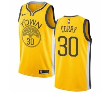 Women's Nike Golden State Warriors #30 Stephen Curry Yellow Swingman Jersey - Earned Edition