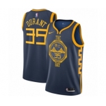 Women's Nike Golden State Warriors #35 Kevin Durant Swingman Navy Blue NBA Jersey - City Edition