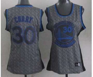 women nba golden state warriors #30 curry grey[static fashion swingman]