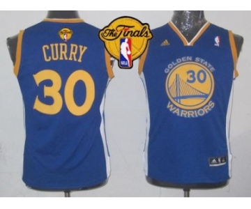 NBA Youth NBA Revolution 30 Warriors #30 Stephen Curry Blue The Finals Patch Stitched Jerseys