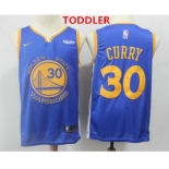 Toddler Golden State Warriors #30 Stephen Curry Blue Nike Swingman NEW Rakuten Logo Stitched NBA Jersey