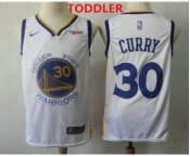 Toddler Golden State Warriors #30 Stephen Curry White Nike Swingman NEW Rakuten Logo Stitched NBA Jersey